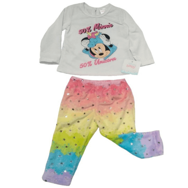 Unicorn Colored Minnie Embroidery Set In Flanel